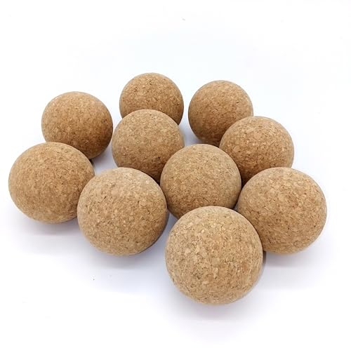 Iberia-Kork WEINKORKEN & SEKTKORKEN 10 Korkkugeln aus Presskork, in verschiedenen Größen, zum Basteln, Angeln, für Nautik, Tischkicker und vieles mehr (32mm)