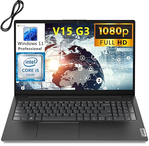 Lenovo V15 G3 Business Laptop Computer, 15.6 FHD Display, 12th Gen Intel 10 Cores i5-1235U (Beat i7-1195G7), 40GB DDR4 RAM, 1TB PCIe SSD, WiFi, BT 5.1, Windows 11 Pro, AZ-XUT Cable