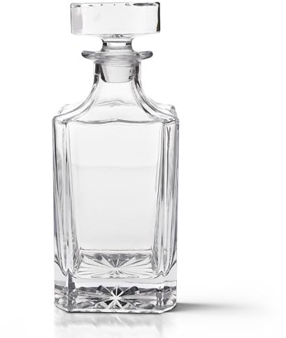 Rogue River Tactical Blank Square Whiskey Decanter With Glass Stopper Custom Gift Flag Men Dad Father's Day Perfect for Laser Engraving Etching