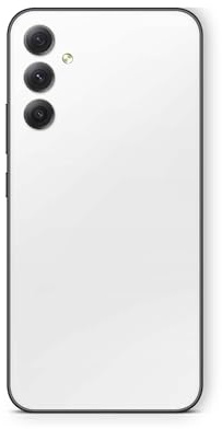 Skins4u Schutzfolie Aufkleber Skin kompatibel mit Samsung Galaxy A55 Kratzerschutz Skins Vinyl Folie Rückseite Solid State Weiss
