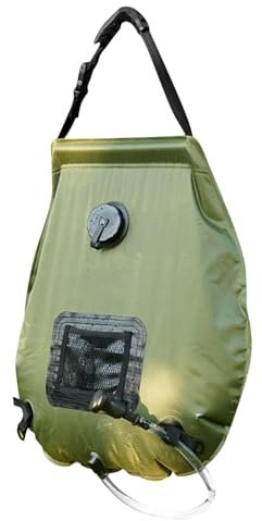 Xijobido Sac de Douche de Camp, Douche portative de 5 gallons pour Le Camping, Douche de Camp, Douche Solaire pour Le Camping, Sac de Douche avec Tuyau et Pomme de Douche pour la randonnée, la
