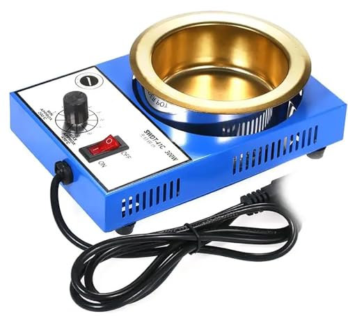 Bleifreier Löttopf Löten Entlöten Badplatte 50-520 Grad Löttopf Schweißtopf, 50 mm Spule Pin Verzinnung 250 W/800 g