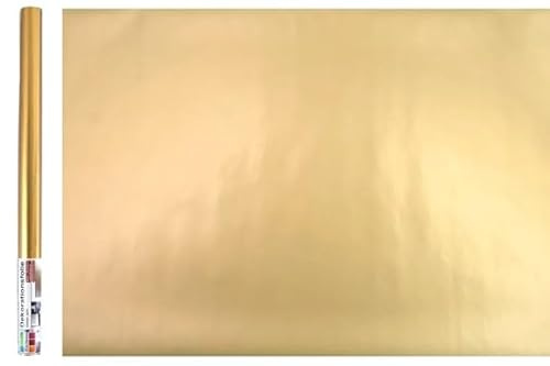 Friesenthal Selbstklebende Deko/Klebefolie für Möbel, Fenster und Türen 200x45 cm (Gold)