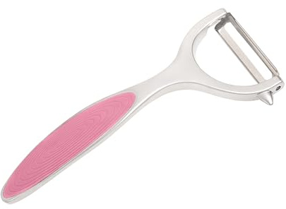 Wiltshire Colour Rush Y-Peeler, Chrome Plated, Anti-Slip, Pink | Comfortable Soft Grip Handle, Sharp Stainless Steel Blade, Potato Peeler, Fruit, Carrot, Apple, Heavy Duty Durable 15x6.5cm
