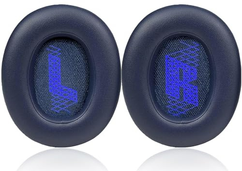 Ersatz-Ohrpolster für JBL E65 (E65BT E65BTNC) / Live 650 (650NC 650BTNC) / Live 660 (660NC 660BTNC) / Duet NC Over-Ear-Kopfhörer mit weichem Leder (schwarz) (blau)