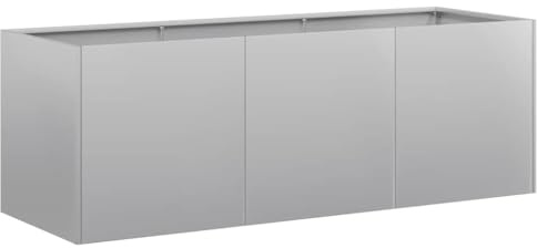 vidaXL Planteringskärl 120x40x40 cm galvaniserat stål, växtkruka, växtstativ, upphöjd bädd, planteringsställ, växtbricka, trädgårdsplanterare