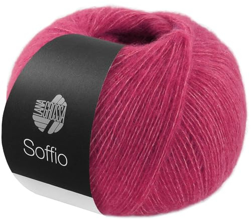 LANA GROSSA Soffio | Flauschiges Lace-Garn aus Merino- & Baumwolle mit 10% Kaschmir | Handstrickgarn aus 60% Schurwolle (Merino superfein), 30% Baumwolle (Bio) | 25g zum Stricken | 212m Garn FB 30