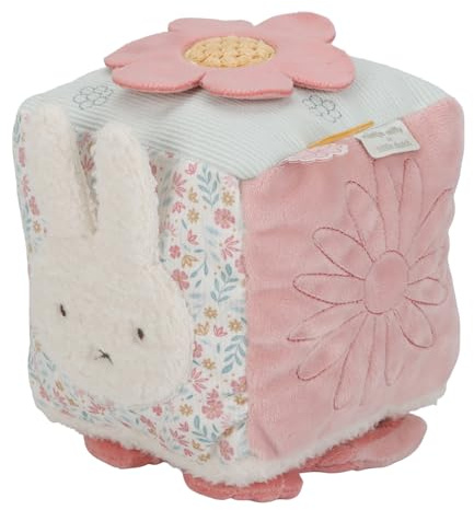 Little Dutch nijntje Miffy x Fühlwürfel Stoff-Würfel Activity Spielwürfel Aktivitätswürfel Hase Miffy rosa - Lucky Blossom