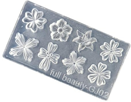 Moules en silicone 3D pour ongles en forme de fleur - Moule pour boucles d'oreilles - Pendentif - Outil de fabrication de bijoux pour femme