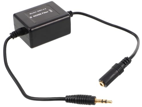 LABRIMP Filtro Audio Auto Antirumore Aux Isolatore Loop Compatto per Eliminare Ronzii e Disturbi Stereo Miglioramento Segnale Passivo per Suono Pulito in Auto