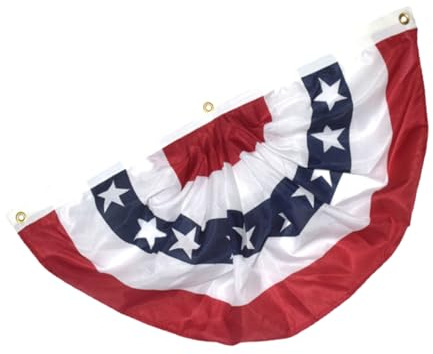 AKOOSY Halbkreis Fanflagge Aus Polyester 34.65X17.72 Zoll Für Garten Balkon Und Tür Patriotische Usa-Flagge Leicht Tragbar Zur Feier Am 4. Juli Und Party-Deko