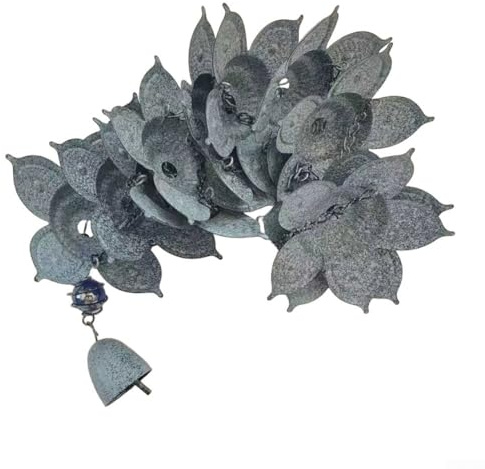 FACULX Cadena de lluvia de metal para drenaje de techo, 164 cm, resistente a la intemperie, decoración de jardín de hierro forjado, elegante accesorio de patio al aire libre para villas, instalación