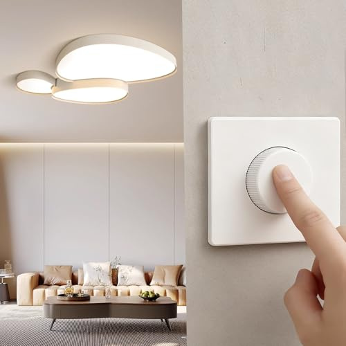 Dimmer Für Led Lampen,Für Led Lampen 3-300W / Va,Helligkeitsregelung Von 0% Bis 100%,Mehrfacher Schutz,Leiser Betrieb,Universeller Led Dimmer 230V,Kompatibel Mit Den Meisten Marken