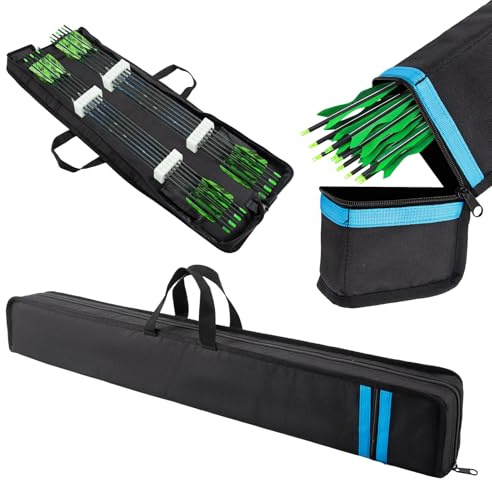 Archery Arrow Case,Portable Arrow Storage Quiver,Soft Lightweight Arrow Bag with Water-Resistant Oxford Fabric,Durable Compact Arrow Box Archery Accessories for Outdoor Hunting and Shooting Range