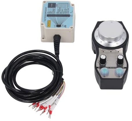 Jeffergarden Wireless CNC 5 Axes Handwheel Electronic Pulse Generator with Dual Keys and 60m Range for CNC Router Lathe Milling Machine