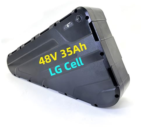 SDTYYP Batería Triangular de Iones de Litio, Adecuada para Bicicletas eléctricas de 48 V/52 V/72 V, con capacidades de 35 Ah, 30 Ah y 20 Ah. Compatible con Motores de 350-2000 W. (48V 35Ah)