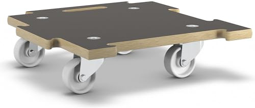 WAGNER Växtvagn MAXIGRIP 39 x 39 x 10 cm I Transporthjälp + behållarvagn, inomhus + utomhus I FSC®-certifierad tranporthjälpreda trä I Lastkapacitet 200 kg I Made in Germany - 20139301