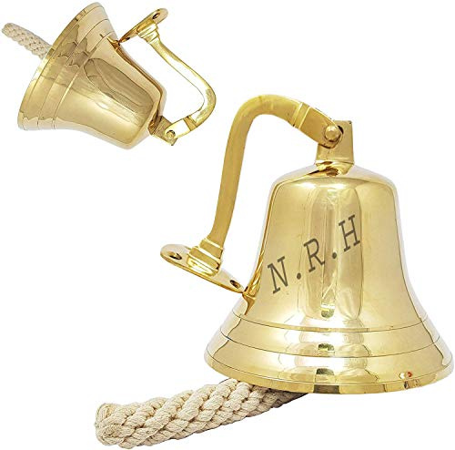 Schiffsglocke aus Messing mit Wandhalterung, nautisches Design, Geschenk