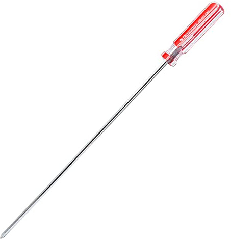 Kyuionty Tournevis Phillips de 25,4 cm de long, pointe magnétique, tige extra longue, tête cruciforme