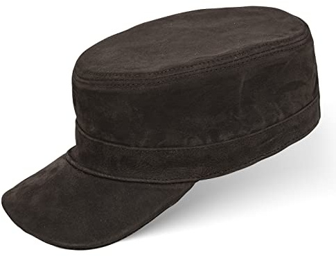 Black Forest Fox Herren Damen Leder Cuba Army Cap Hut Schirmmütze in versch. Farben & Leder