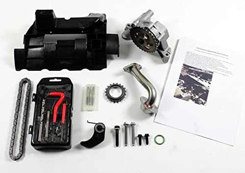 Upgrade Kit Ölpumpe Verstärkte Ölpumpe mit Ölpumpenkette Kurbelwellen Zahnrad Werkzeug M7 und Montageanleitung für 2,0 TFSI Motor EA113 1031046