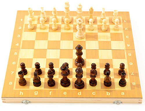 Schachspiel Schach-Set-Faltschach-Set-Box Kompakte zusammenklappbare magnetische gefertigte Schachfiguren gefertigtes Chessstück Schachbrett Spiel Set 2 extra queens Aufbewahrungstasche Magnetisches f
