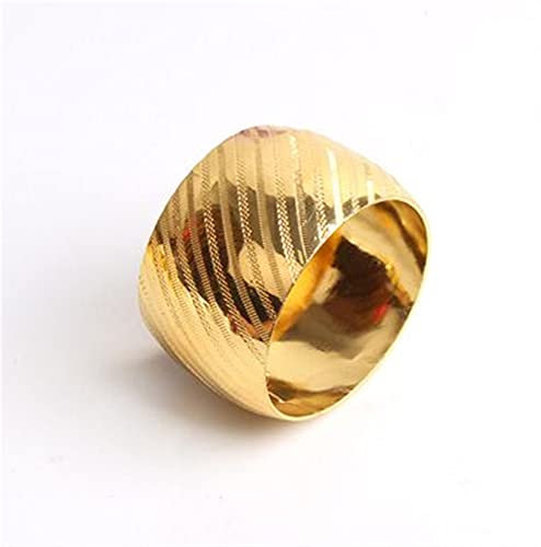 serviettenringe 10 stücke Serviette Ring Edelstahl Serviette Ring Modell zwischen Serviette Schnalle Tuch Ring Einfache Moderne Western Serviette Ring napkin holder (Color : B-Gold)