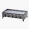Profi Gasgrill 5-flammig 18,4 KW mit Stahlpfanne | Gastrogrill | Gasbräter | Gastrobräter | Piezo-Zünder | 5 Gasbrenner Gasregler stufenlos regelbar | Edelstahl | inkl. Gasschlauch & Druckminderer