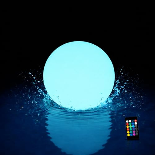 callyan 8-in ch Rechargeable LED Orb Light – 16 Color Glow Sphere, 4 Modes, Waterproof Ambient Lighting Ball, Glowing Orb for Indoor, Outdoor, Pool, Room, and Patio Decor