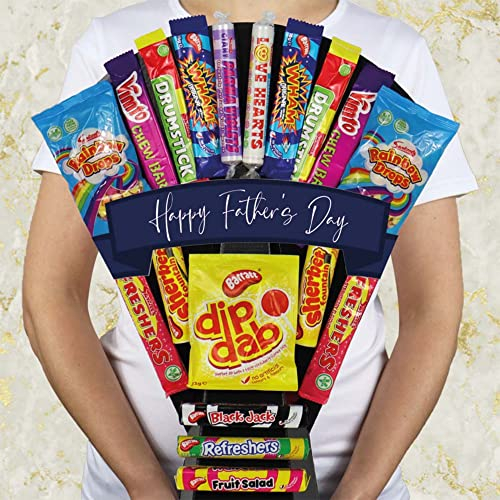 The Retro Sweets Bouquet With Dip Dab, Black Jack, Fruit Salad & More - Father's Day