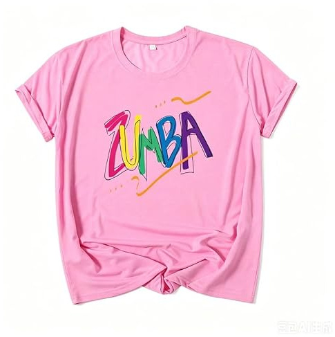 Camiseta de Mujer con Estampado de Letras Manga Corta para Entrenamientos Informal Ideal para Clases de Samba cha-cha-cha Fitness y Danza