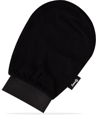 Guante exfoliante Tannity | Básico en rutinas de autobronceado| No agrede ni irrita la piel | Mejora la circulación | Elimina las células muertas | Piel suave desde el primer uso