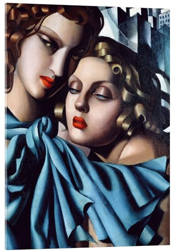 Posterlounge Die jungen Mädchen, 1930 Acrylglasbild von Tamara de Lempicka 50 x 70 cm Blau Wandbilder Wanddeko