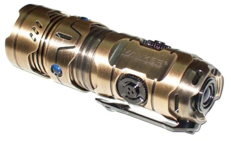 Mankerlight Manker Timeback III Rechargeable Pocket EDC Flashlight, Multiple Ways to Play, 4pcs LED Source 2500 Lumen, (Brass, Cool White 6500K)