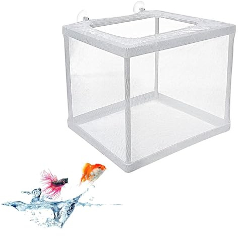 Incubadora De Peces De Acuario,Caja De Cría De Peces,Acuario Criador De Red,Incubador Separador Tanque,Aislamiento De Pece con Ventosas,Cría Pece para Proteger Bebés,para Camarones Incubadors,Kiuiom
