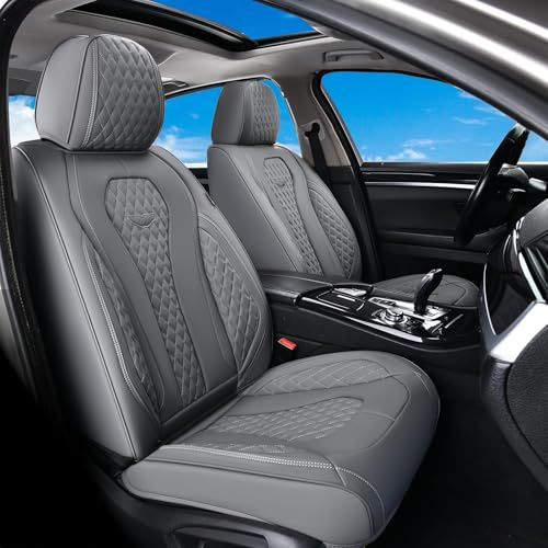 Coverado Autositzbezüge, Premium Leder Sitzbezug Auto, Wasserdichtes Autositzschoner vordersitze 2 Stück, Universelle Fit für die meisten Limousinen SUV Pick-up Truck B8839 Seat