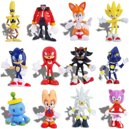 12 Stück Figuren Tortendeko, Tortendeko Geburtstag Deko Happy Birthday Tortenaufleger Kuchen Dekoration Geburtstag Party Cake Topper für Mädchen Jungen Kinder