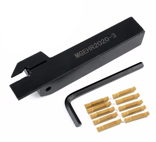 HEZHU MGEHR2020-3 Abstechstahl Halter Meißel Mit 10x MGMN300 3mm Stechplatten Kits