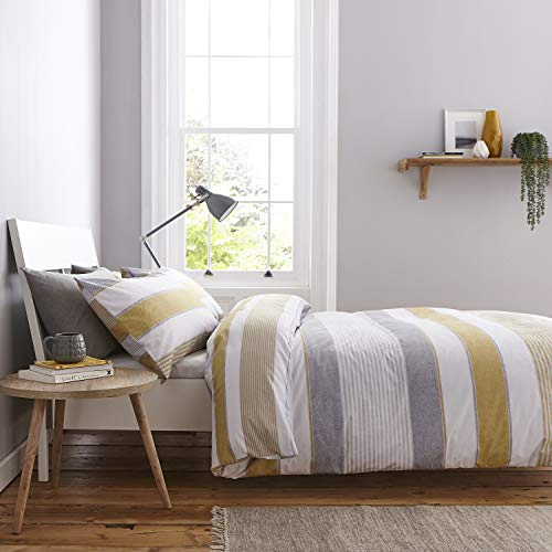 Catherine Lanfield Bettwäsche New Quay Stripe Ochre 135X200+80X80