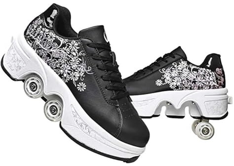 Scarpe con rotelle, Pattini a rotelle, Skateboard, Scarpe Bambini con rotelle, Scarpe da Pattinaggio, Scarpe da Ginnastica con Ruote per Donna e Uomo Unisex Sneakers