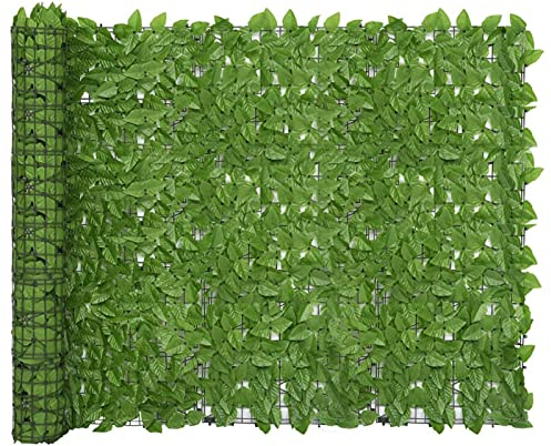 Chaduof Balkon-Sichtschutz, Sichtschutz Zaun, Balkonsichtschutz, Balkongeländer Sichtschutz, Balkonabdeckung Sichtschutz, mit Grünen Blättern 600x150 cm