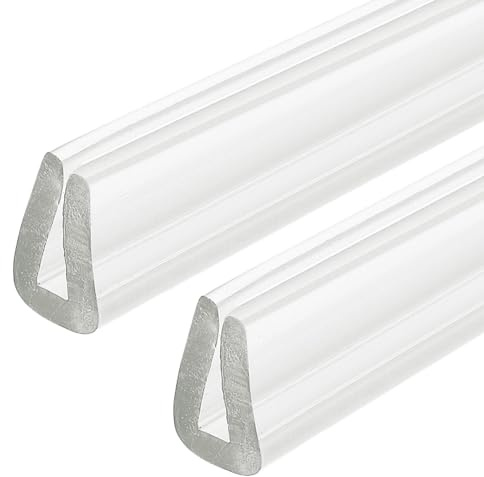 QUARKZMAN 2 Stück U-Kanal-Kantenschutz, 4,9 ft Länge Gummischutzdichtungsstreifen Kantenschutz passend für 1-2 mm Kanten, (9/32 B x 5/32 H) Transparent