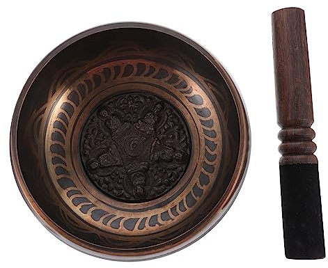 1 Set Buddha-Klangschale, Meditationsschale und Stab, Mini-Geschenke, buddhistischer Mönch, Meditation, Musikschale, Yoga-Klangschale, Kunsthandwerk, tibetische Schüssel, handgefertigte Klangschale