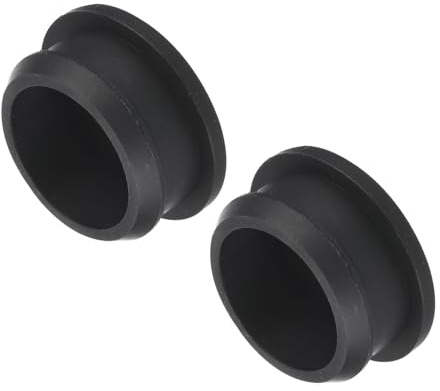 sourcing map Silicone Snap in Locking Hole Plugs,Rubber Panel Seal Cover Flush Type Panel Round for Kitchen Rubber Bulkheads Waterproof Sealing Plugs 30mm/1.2 Inch Diameter Black,Pack of 2