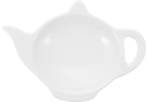 COLLBATH Decorative Teabag Dish Household Tea Bag Holder Ceramic Condiment Dish for Desktop Tea Tray Setup for House Settings