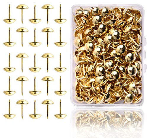 Gold Polsterung Nägel Möbel Dekorative Reißzwecken, Vintage Möbel Push Pins Gold, Eisen Polsternägel für Sofa Dekoration, Wohnkultur mit Dekorative Heftzwecken, Dekorative Nägel für Holzkiste