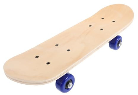 WESIEVYA Handgemaltes Skateboard Blanko Skateboard Deck Mit Blauen Rädern Und Stabile Für Kreative Kunstprojekte Und Dekoration