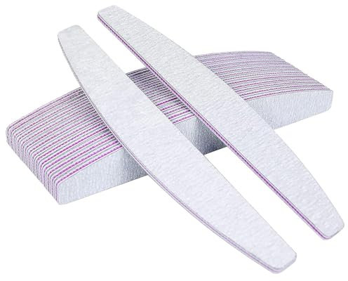 Nagelfeile 15 Stück Professional Nail File 100/180 Grit für Gelnägel und Naturnägel Wiederverwendbare Doppelseitige Nagelfeilen für Nagelstudios, DIY Nail Art Zuhause