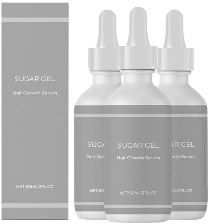 60ml Desoxyribose-zucker Gel Für Haarwachstum,Desoxyribose Sugar Haarwachstumsserum, Haarwuchsserum, Haarverdichtungsgel,Natürlich Sicheres Haaröl für Männer Frauen (3PCS)