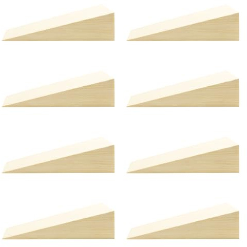 Keboyoe 8 Stück Türkeil Holz Türstopper Holz Türkeile Holzkeile Möbelkeile | Möbelkeile Holzkeile Rutschfest Keile Für Alle Oberflächen Mobile Sicherheit Heimbüro